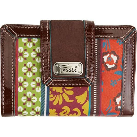 Fossil Printed Leather Multifunction Wallet