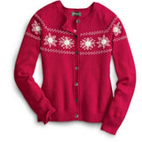 Embellished Snowflake Cardigan Sweater