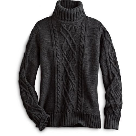 Fisherman Cable-Knit Turtleneck